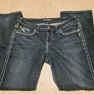 Silver denim jeans size 14/33L
